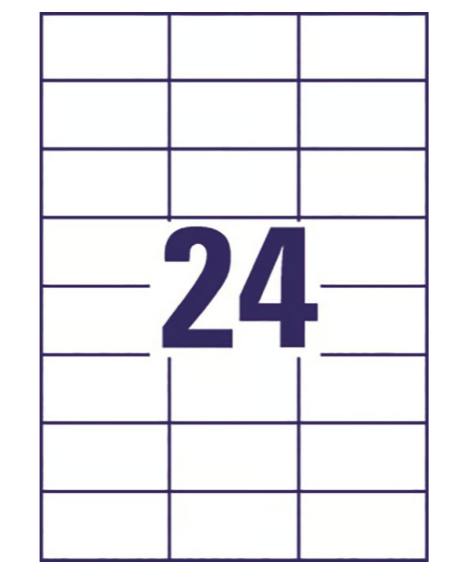 Etikett 70x37mm 2400/fp