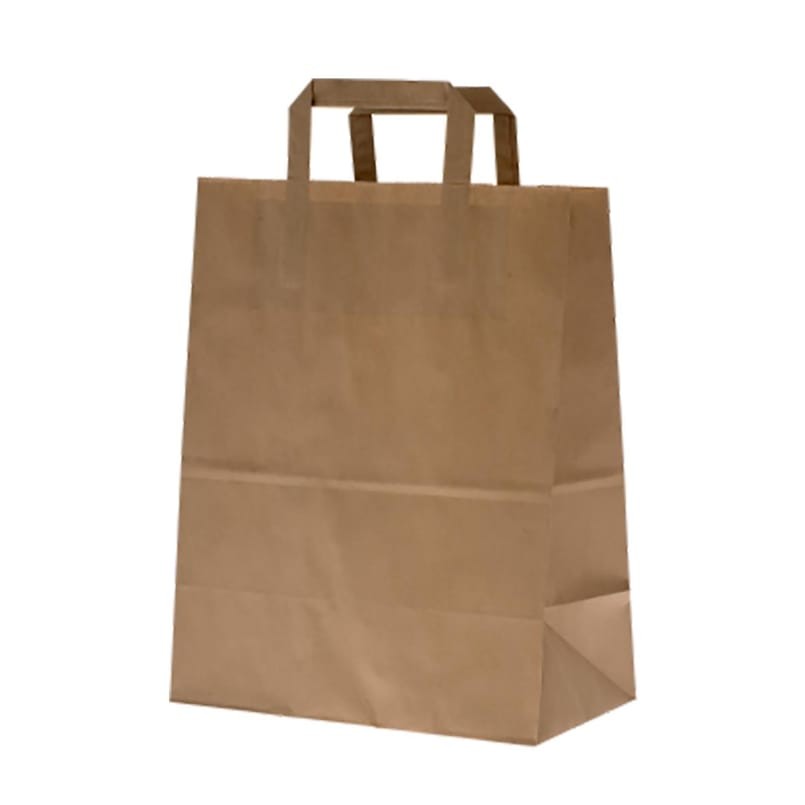 Bärkasse Papp Platta Handtag Brun 30L, 225 st/krt