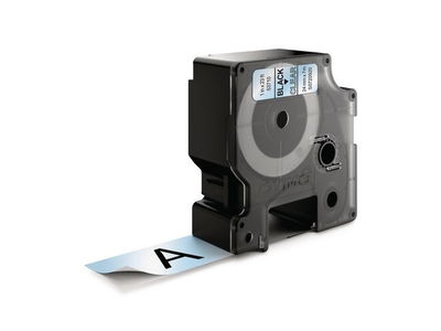 Märkband Dymo D1 24mm Svart/Klar 7m