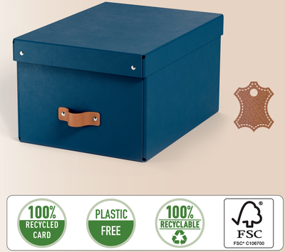 Förvaringslåda Leitz Puro 17L blå, 2/fp