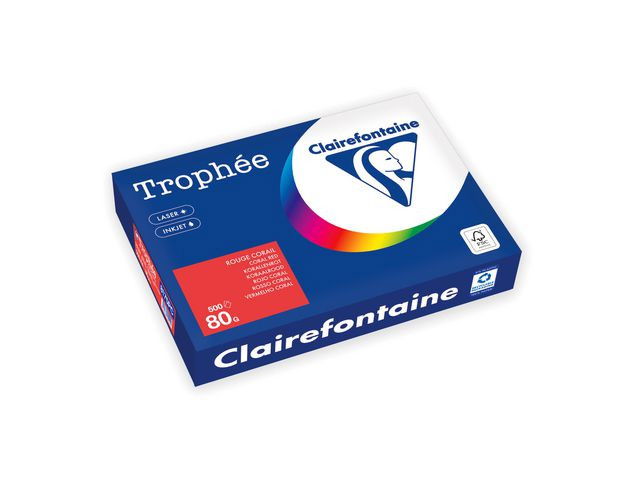 Kopieringspapper TROPHEÉ A4 80g oh röd 500/fp