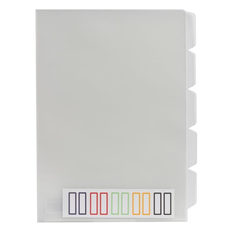 Dokumentmapp 5-flik plast transparent