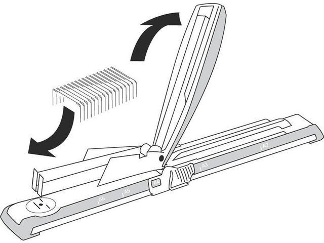 Häftapparat LEITZ 5560 lång arm svart