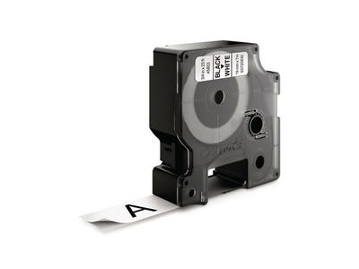 Märkband DYMO D1 19mm Svart/Vit 7m