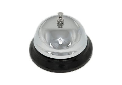 Receptionsklocka 85 mm krom/svart