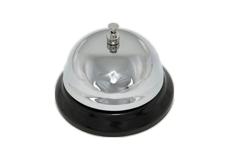 Receptionsklocka 85 mm krom/svart