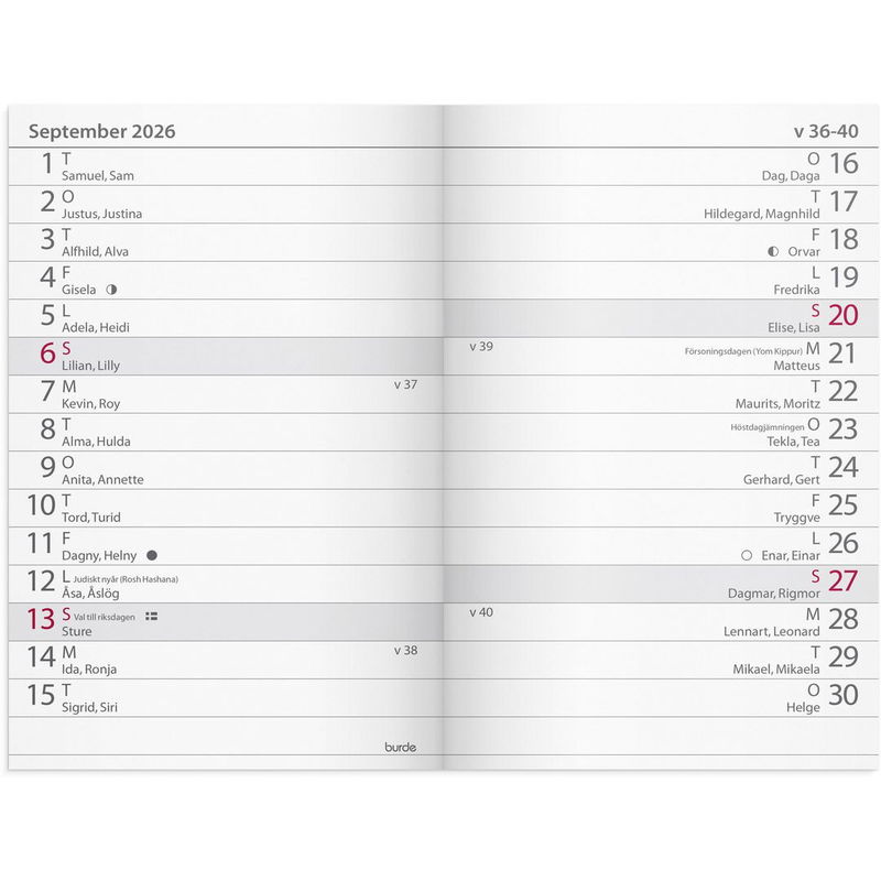 Kalender Lilla fick 2026 blå