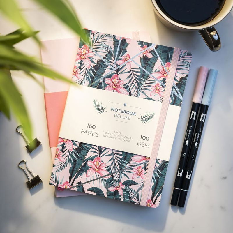 Anteckningsbok Burde Deluxe Pink A5