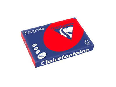 Kopieringspapper TROPHEÉ A3 80g oh röd 500/fp
