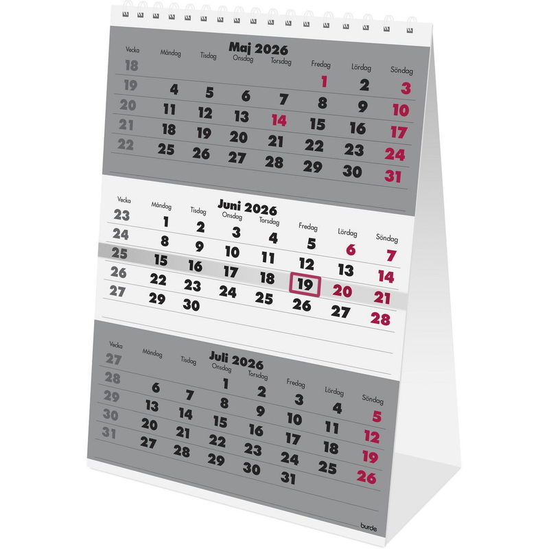 Bordskalender Triplaner 2026