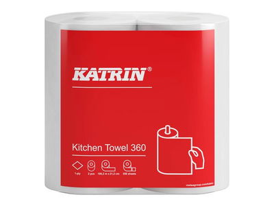 Hushållspapper KATRIN 360 1-Lagers 12/fp