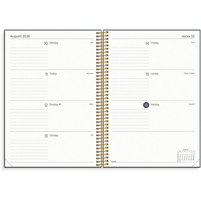 Kalender Organizer and Notes A5 2026