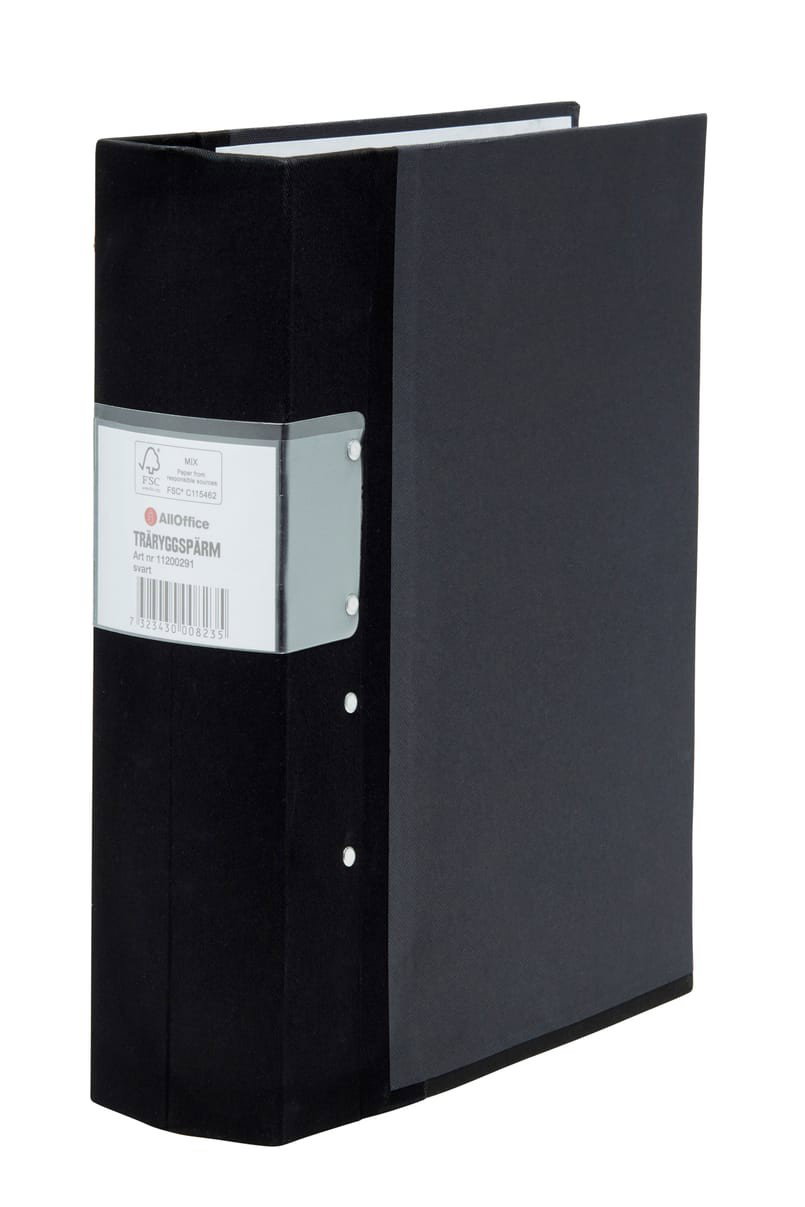 Träryggspärm A4 Premium FSC 80mm Svart