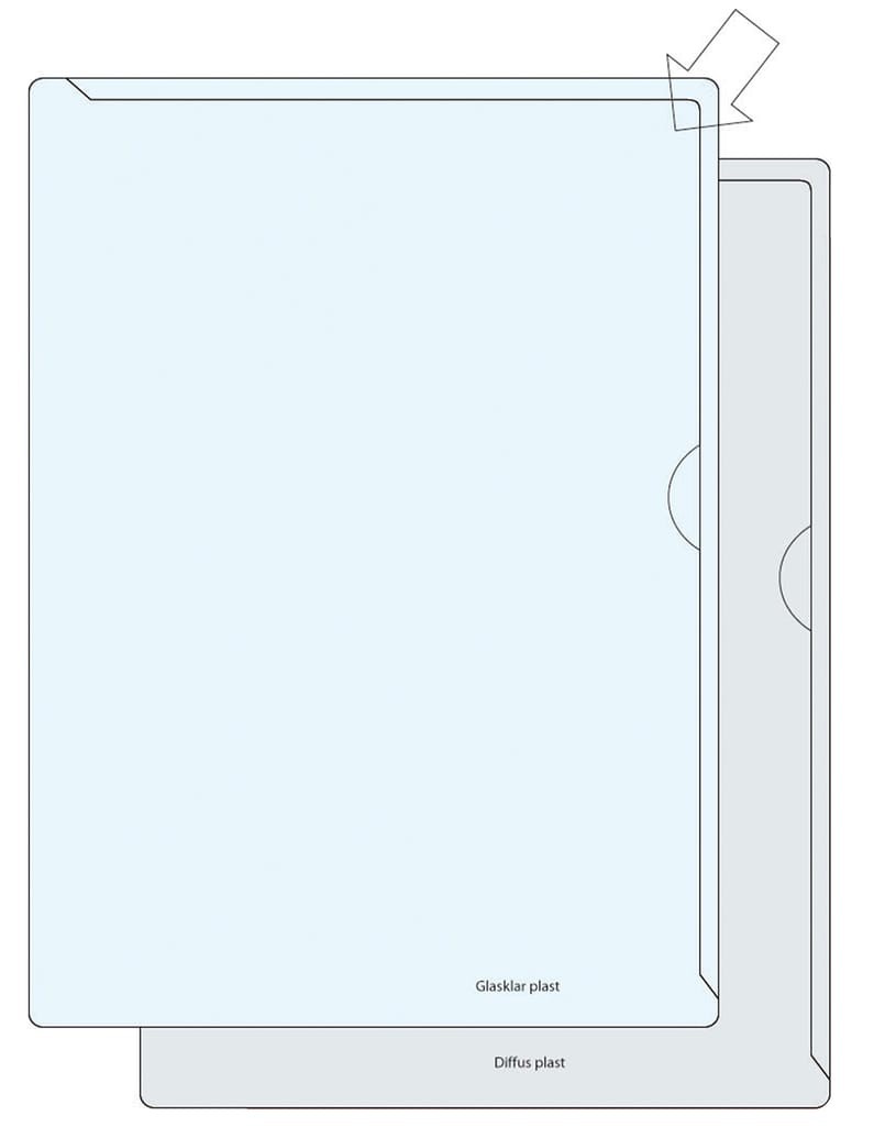 Aktmapp A4 PVC 0,12 klar, 100 st/fp