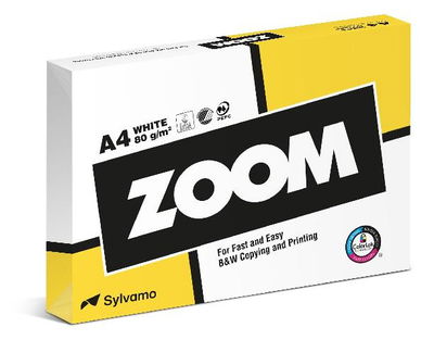 Kopieringspapper ZOOM A4 80g Ohålat, 5x500/krt
