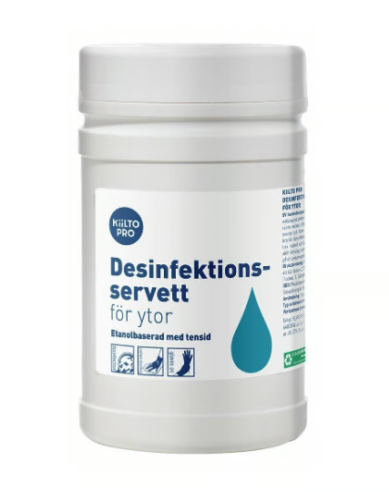 Ytdesinfektion Kiilto Pro Servetter 200x200mm, 70 st/fp
