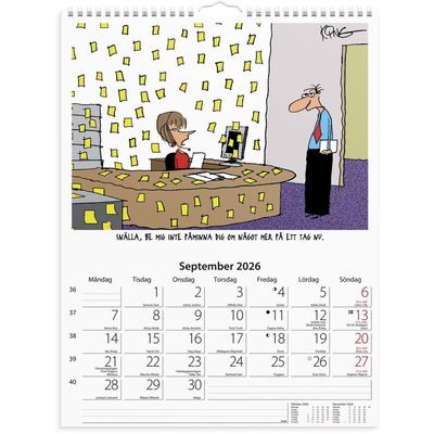 Väggkalender Kontorshumor 2026