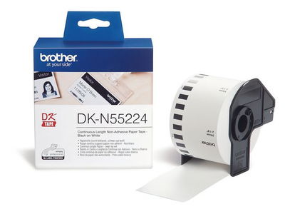 Etikett Brother DK55224 Ej Lim Vit 54mm x 30,48m