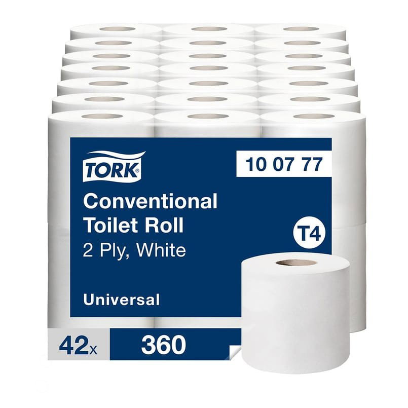 Toalettpapper Tork T4 Universal 2-lag Natur 45m, 42/fp
