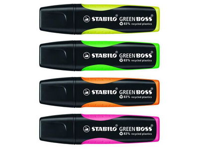 Överstrykningspenna STABILO Green BOSS 4/fp