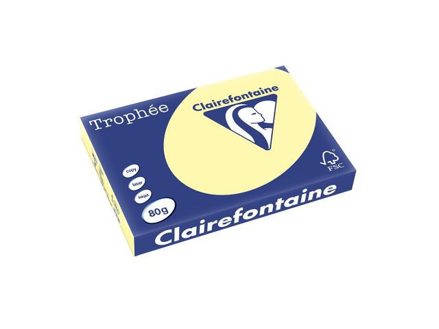 Kopieringspapper TROPHEÉ A3 80g oh ljusgul 500/fp
