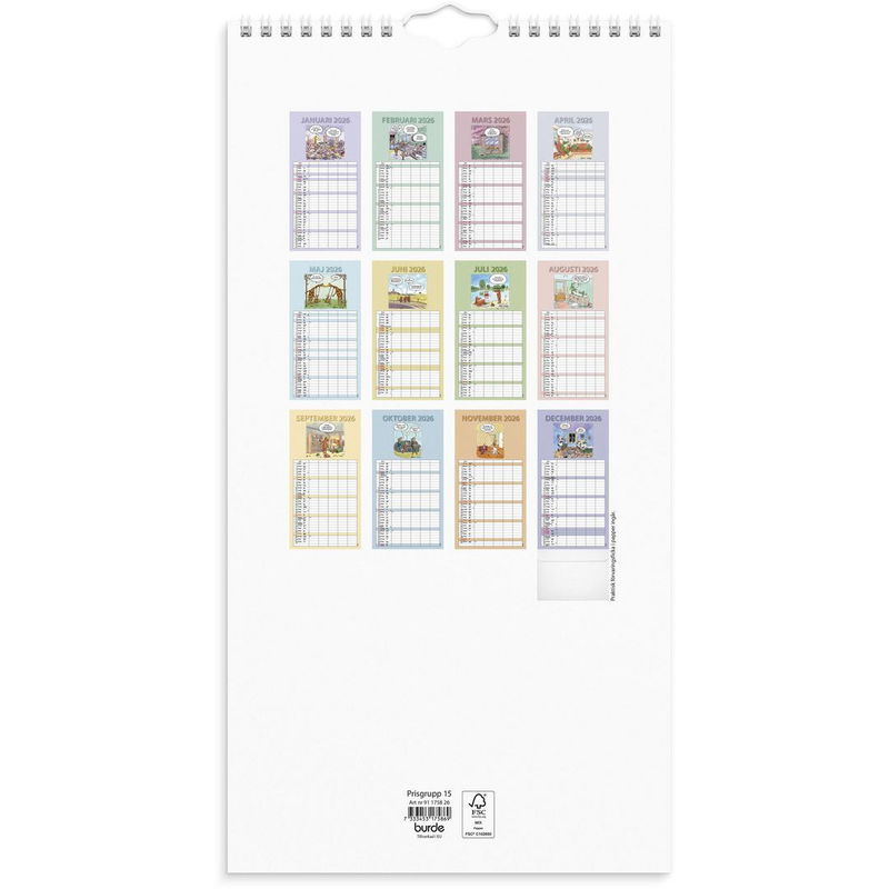 Familjekalender Rolig 2026