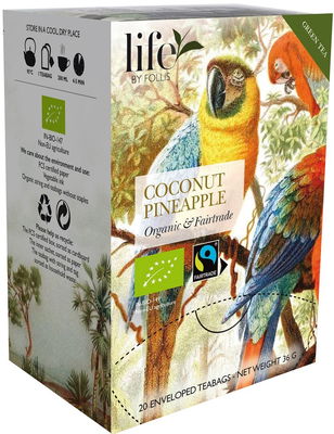 Grönt te Life by Follis Kokos ananas, 20 st/fp