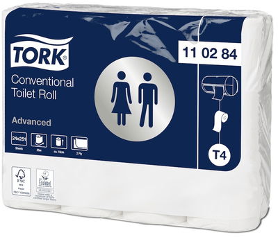 Toalettpapper TORK Adv T4 2-lag 24/fp