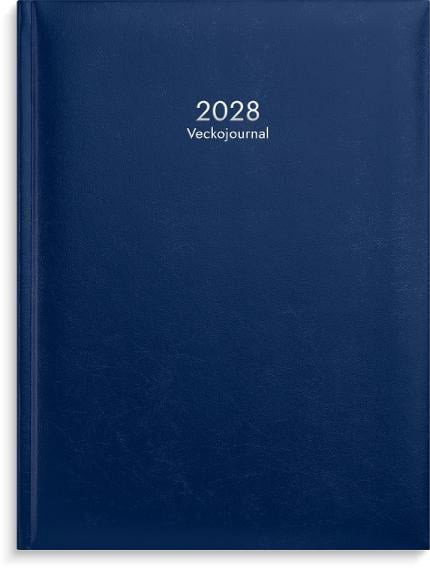 Almanacka Burde 1110 Veckojournal Konstläder Inbunden 2028 Mörkblå