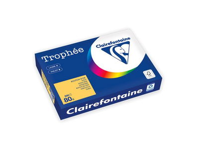 Kopieringspapper TROPHEÉ A4 80g oh guldgul 500/fp