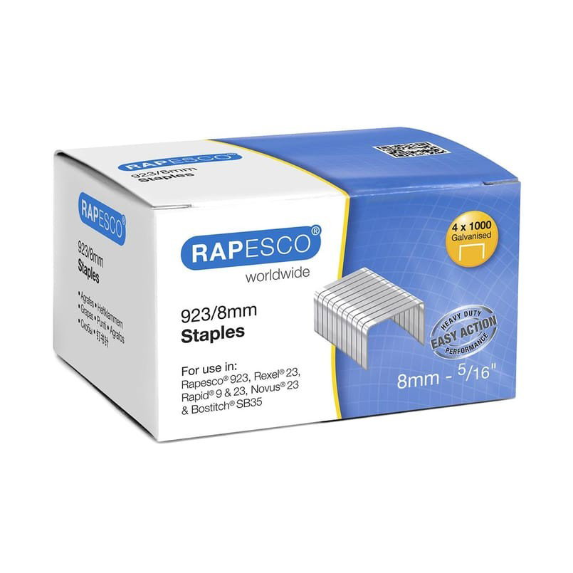 Häftklammer Rapesco 9/8 (923/8), 4000 st/fp