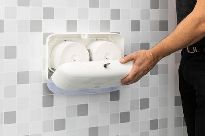 Dispenser Toalettpapper Tork T7 Coreless 2 Rullar Ligg Vit