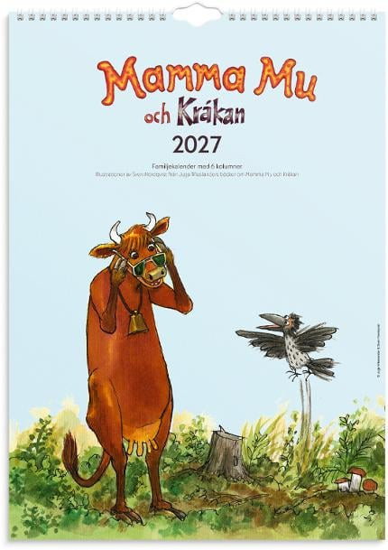 Väggkalender Burde 1760 Familjekalender Mamma Mu 2027 A3