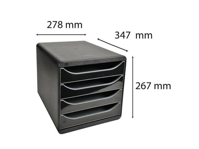 Blankettbox EXACOMPTA BIGBOX 4 låd svart