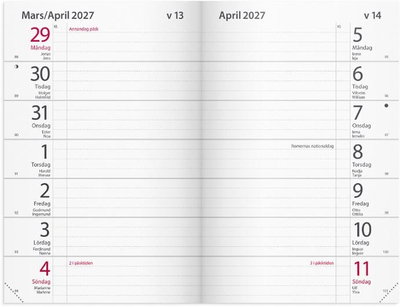 Almanacka Burde 3306 Maxinote Kartongomslag 2027 Blå