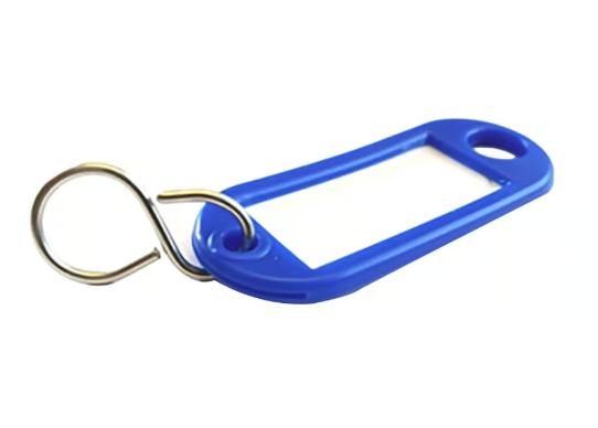 Nyckelbricka med fönster Blå, 100 st/fp