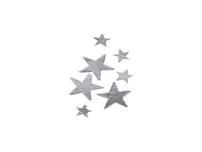 Stickers stjärnor silver 25mm 108/fp