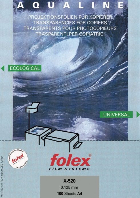 OH-film Folex X-520 högvärme transparent A4, 100 st/fp