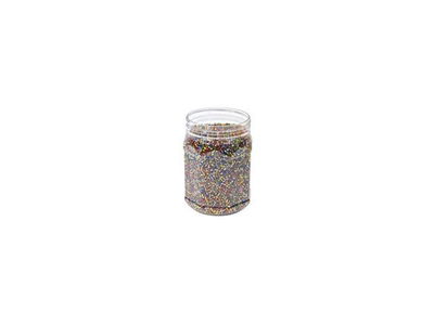 Glaspärlor 500g transp. blandade färger