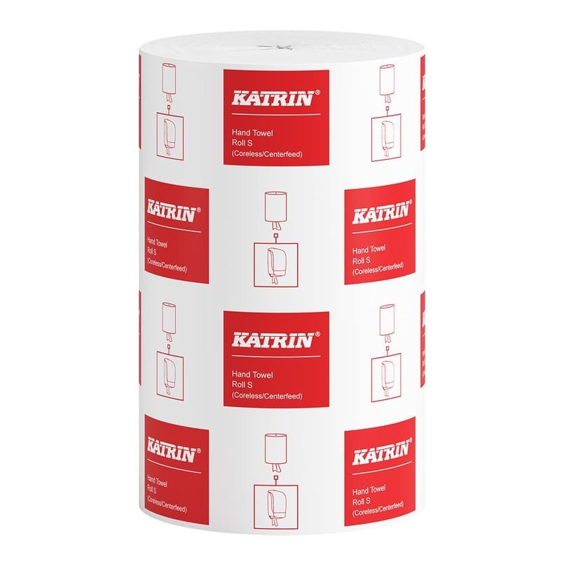 Torkrullar KATRIN S centermatad, 1-Lagers, 12/fp