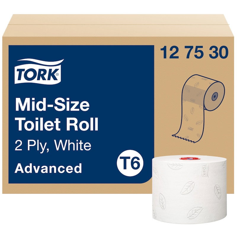Toalettpapper TORK T6 Advanced 2-lg Vit 100m, 27/fp