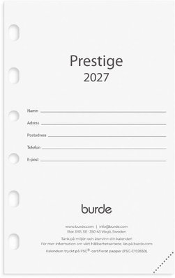 Almanacka Burde 4203 Compact Kalendersats Prestige 2027