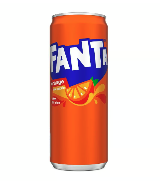 Läsk Fanta Orange burk 33cl inkl pant, 20 st/fp