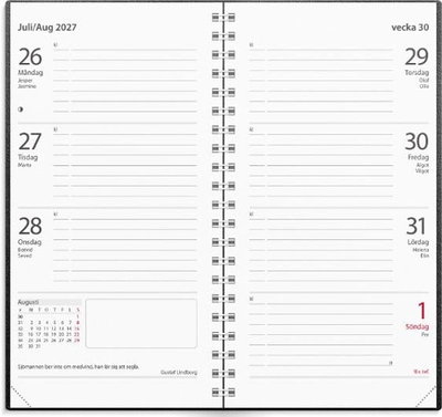 Almanacka Burde 3665 Master Konstläder 2027 Svart