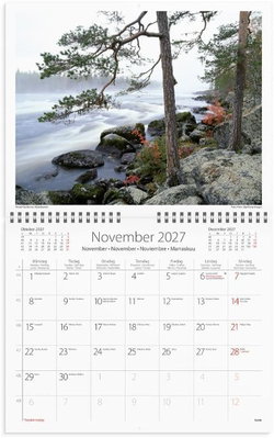 Väggkalender Burde 1735 Vår vackra skog 2027