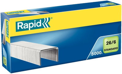 Häftklammer Rapid 26/6 Standard, 5000 st/fp
