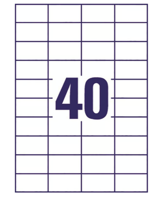 Etikett 52,5x29,7mm 4000/fp
