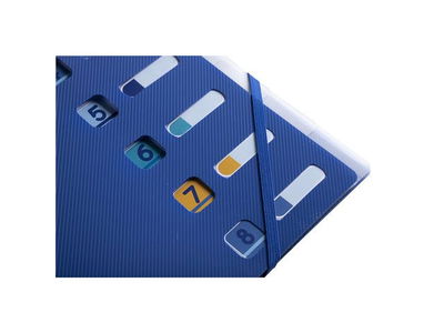 Sorteringsmapp EXACOMPTA BeeBlue 8-flik blå