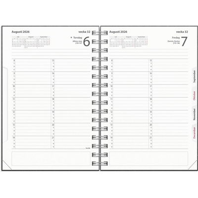 Tidkalender 2026 svart
