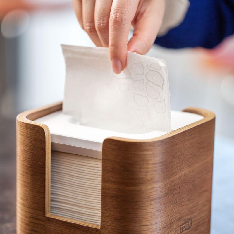 Servett Tork N4 2-lag Vit 21,3x33cm, 500 st/fp